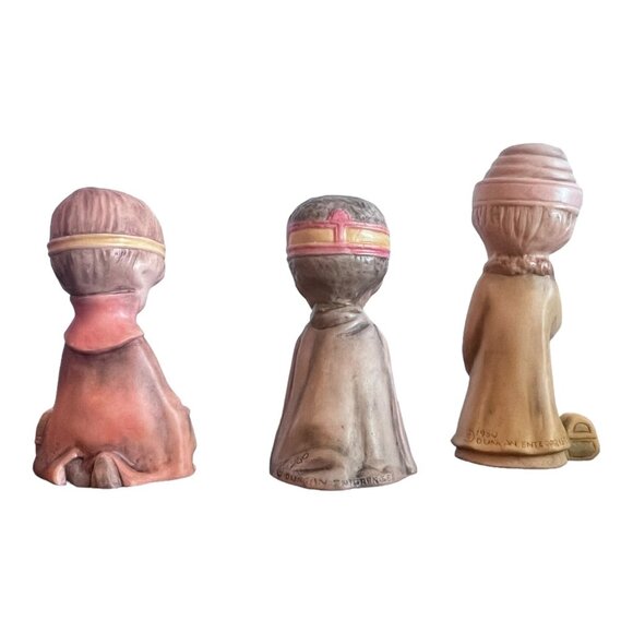 VTG DUNCAN 1980 11 Piece Porcelain Nativity Set Mary Joseph Baby Jesus Christmas - Picture 12 of 15